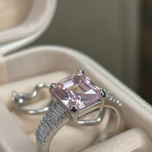 Luxury-Style Women’s 5-Piece Jewelry Set – Heart Design, Sparkling Stones