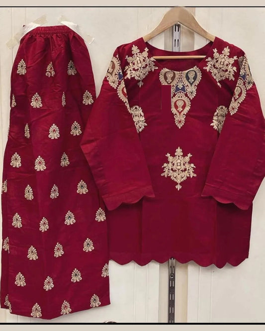 Stylish Women’s Ready-to-Wear 2PC Cotton Suit