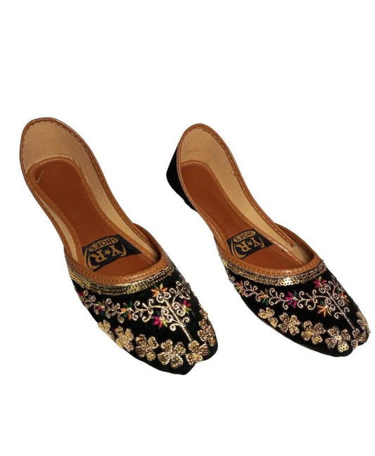 Traditional Fabric Embroidered Khussa – Women's Festive Wear