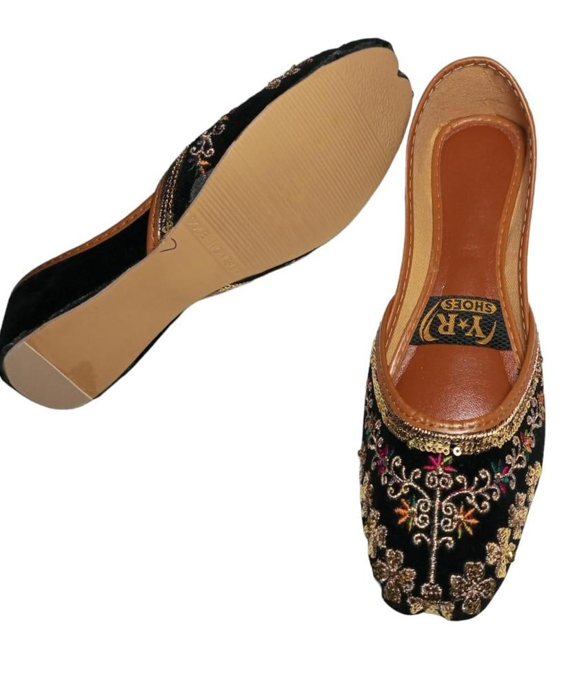 Traditional Fabric Embroidered Khussa – Women's Festive Wear