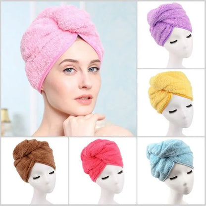 Women’s Premium Hair Drying Towel Cap – Fast Dry, Gentle & Salon-Style