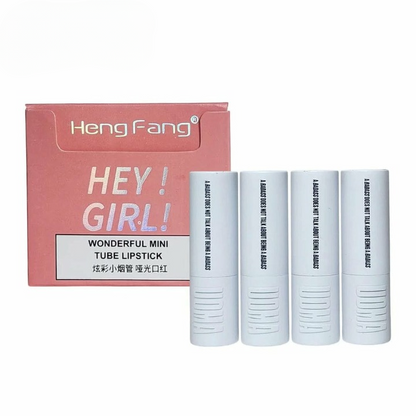 Mini Velvet Matte Lipstick Set by HengFang – High Pigment, Long-Lasting (4 Shades)